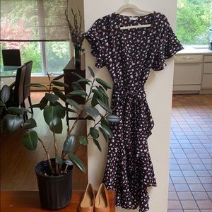 Never Worn Floral Wrap around dress